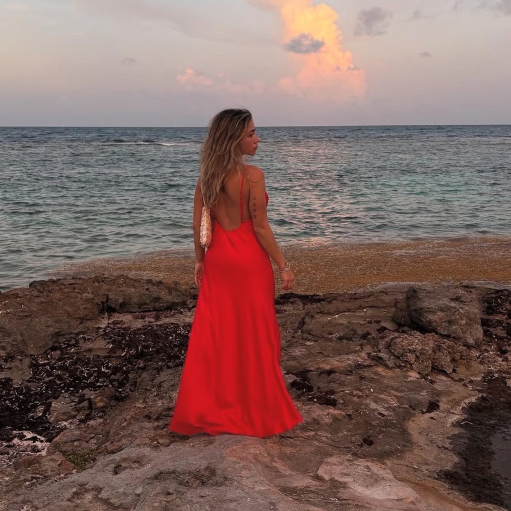 FARM Rio Vibrant Red Maxi Dress